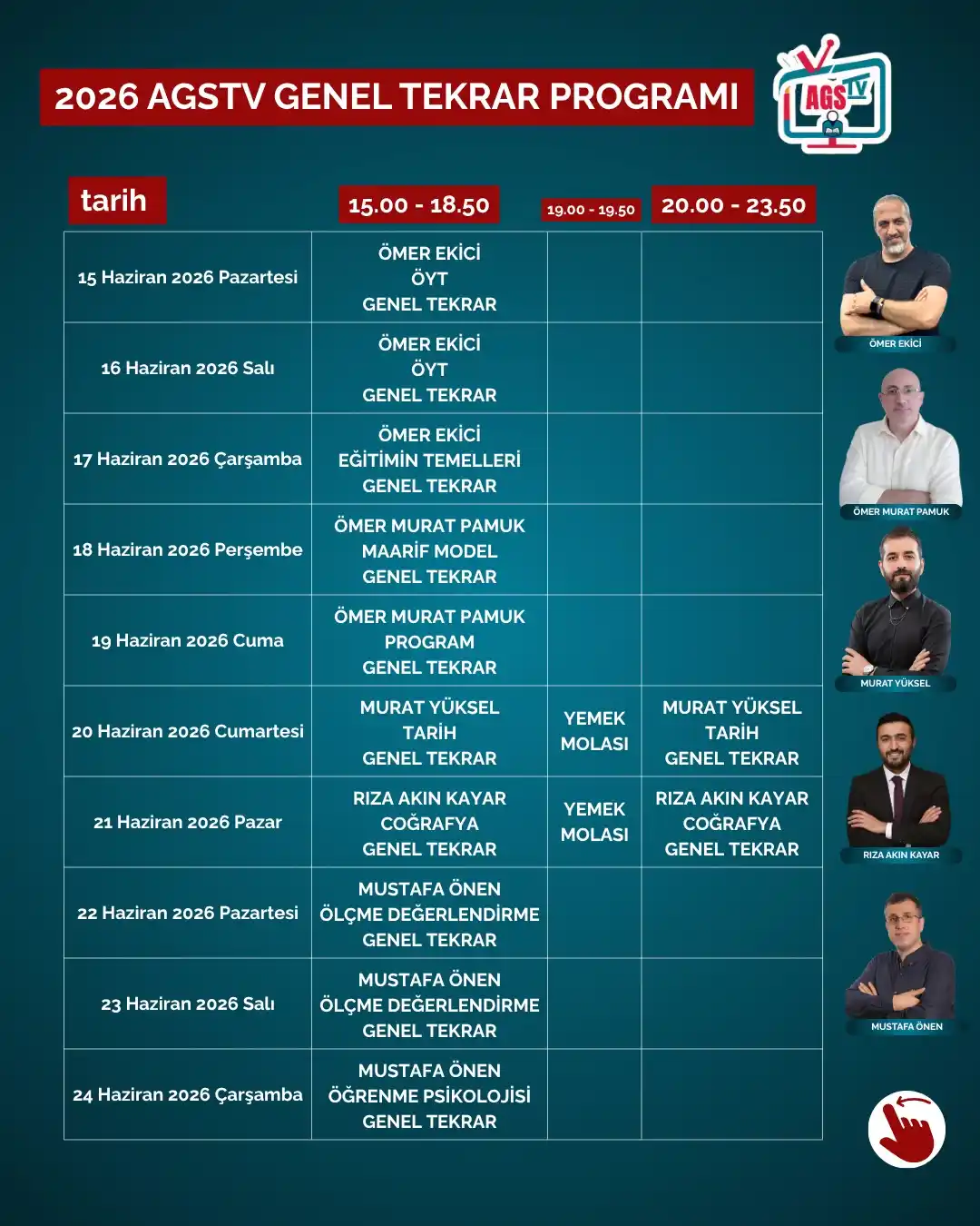 AGSTV Genel Tekrar Programı 2