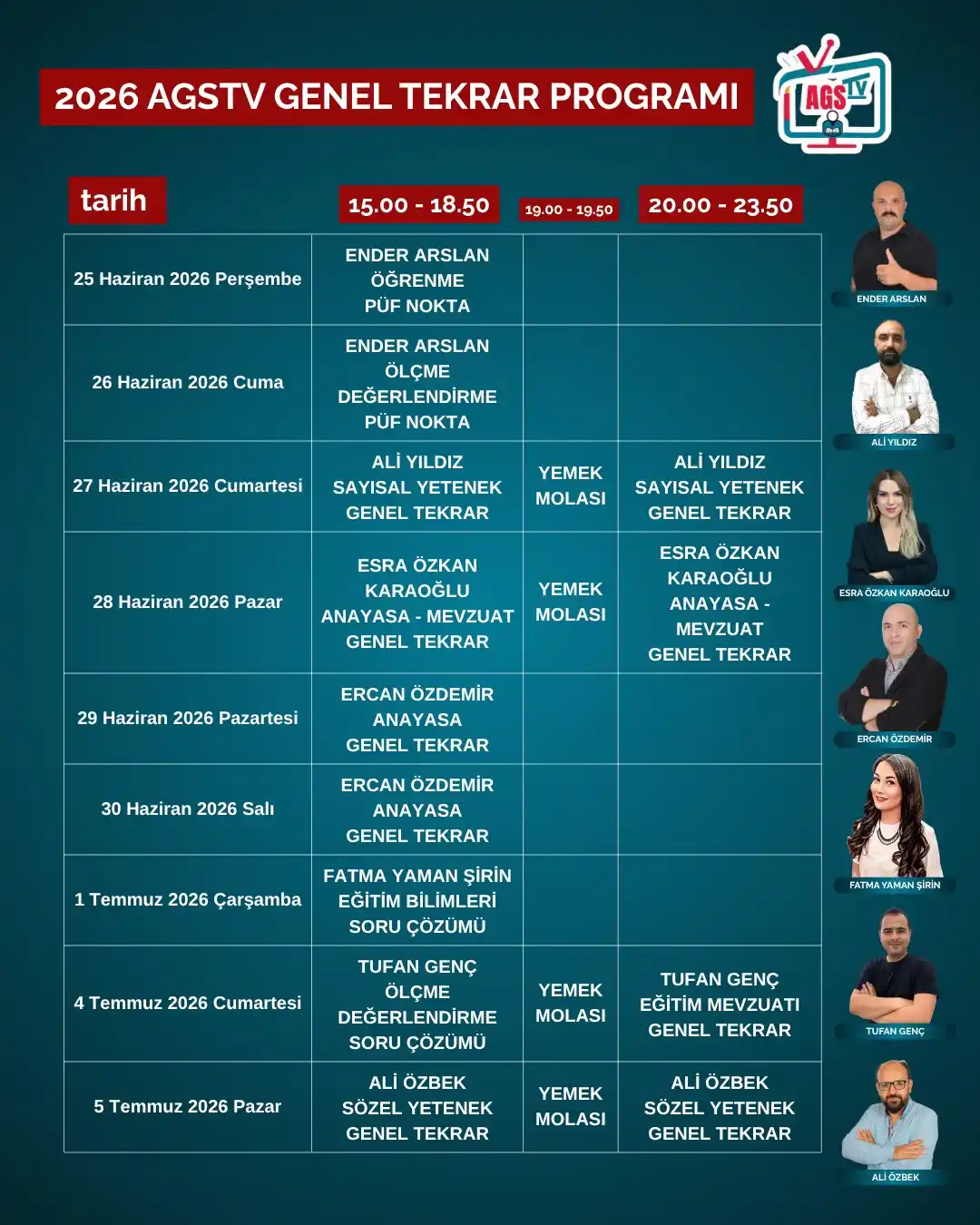 AGSTV Genel Tekrar Programı 3